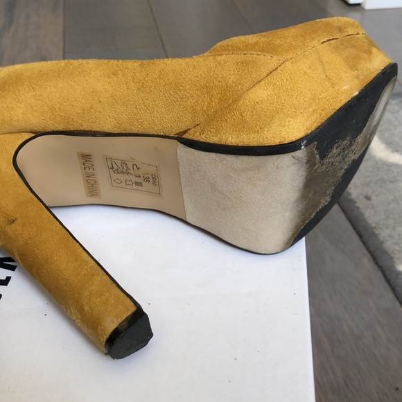 Chelsea Crew mustard suede pumps. Size 38 - Picture 4 of 6